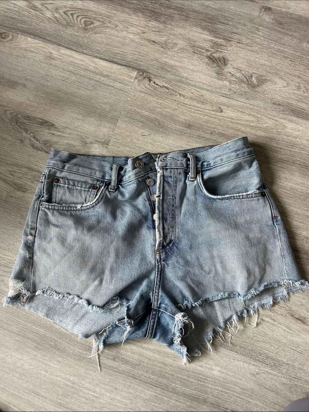 Agolde Parker Women Blue Jean Shorts Size 26